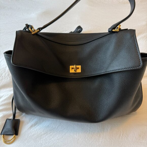 Balenciaga Rodeo Bag - Medium - Grained Calfskin with Aged Gold Hardware - Picture 2 of 15